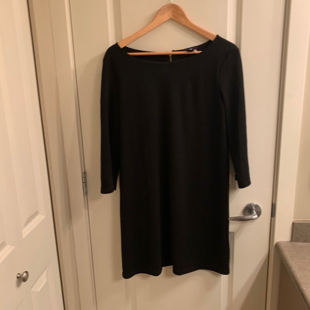 H&M 3/4 sleeve black dress